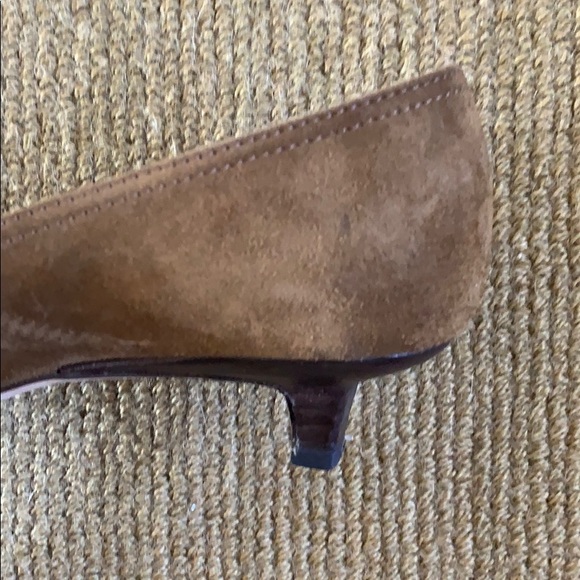 Calvin Klein light brown suede kitten heels - Picture 6 of 7